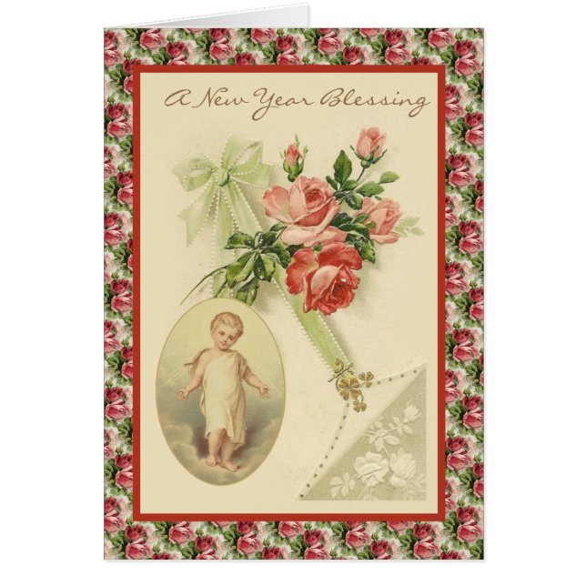 New Year Religious Scripture Jesus Vintage Floral (Vorne)