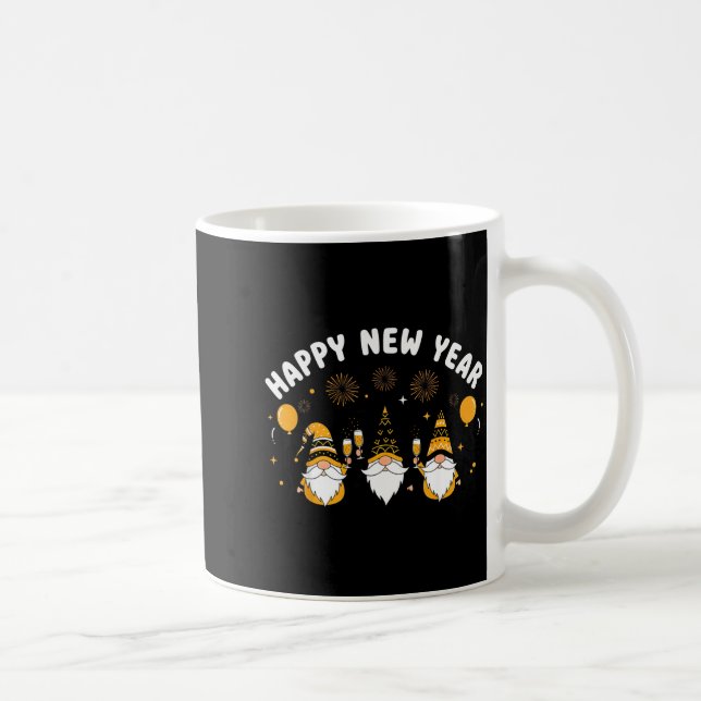 New Year’s Eve Party Happy New Year Gnome Confetti Kaffeetasse (Rechts)
