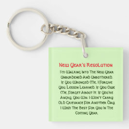 New Year’s Resolution Keychain Schlüsselanhänger
