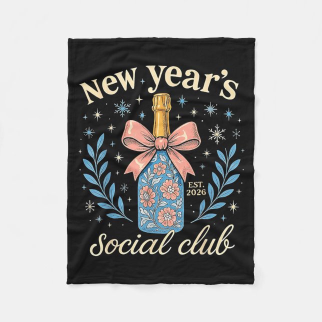 New Year’s Social Club 2026 Celebration  Fleecedecke (Vorderseite)