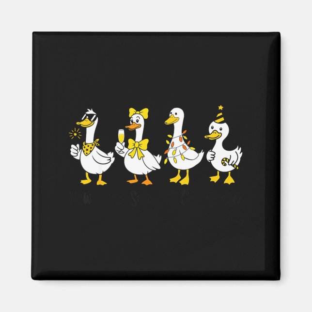 New Year Same Silly Goose Happy New Year 2026 Cele Magnet (Vorne)