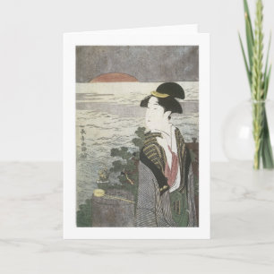 New Year Sunrise, Choki, 1795 Feiertagskarte