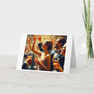 New Year Toast With Friends,  Karte