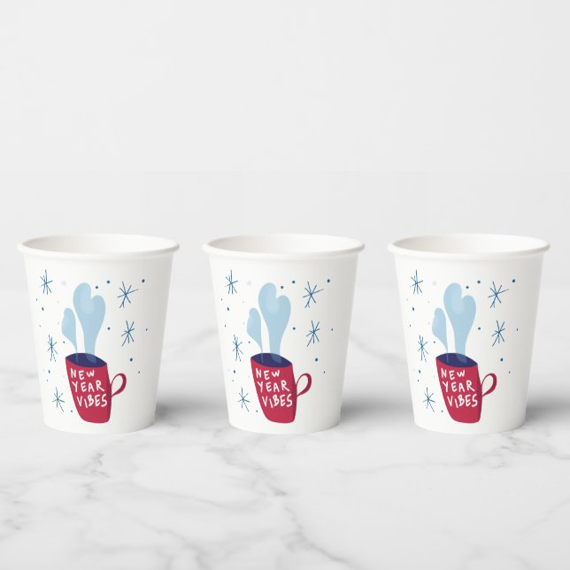 New Year Vibes Rauchen Tasse Pappbecher (Multi)