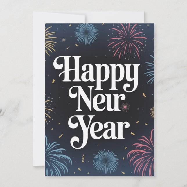 New Year Wishing Einladung (Vorderseite)