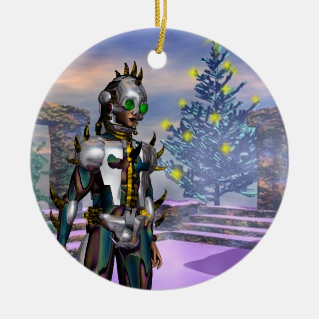 NEW YEAR'EVE OF A CYBORG DROPPED FROM THE FUTURE KERAMIK ORNAMENT (Vorne)