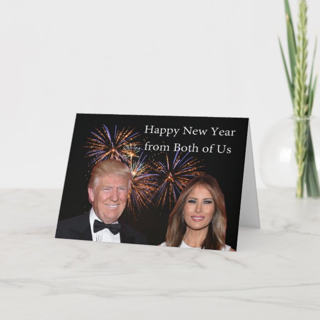 New Years Card von Donald und Melania Trump Karte (Vorderseite)