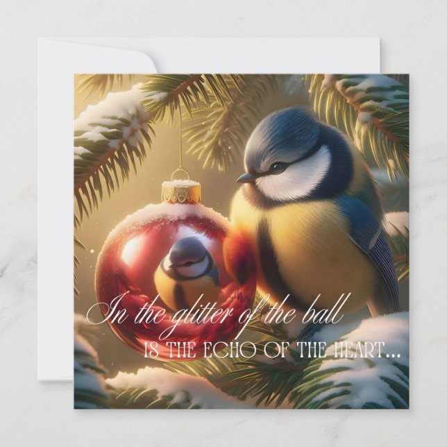 New Year's card with a bird (Vorderseite)