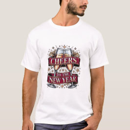 New Year's Champagne T-Shirt, Premium Ornate Toast T-Shirt