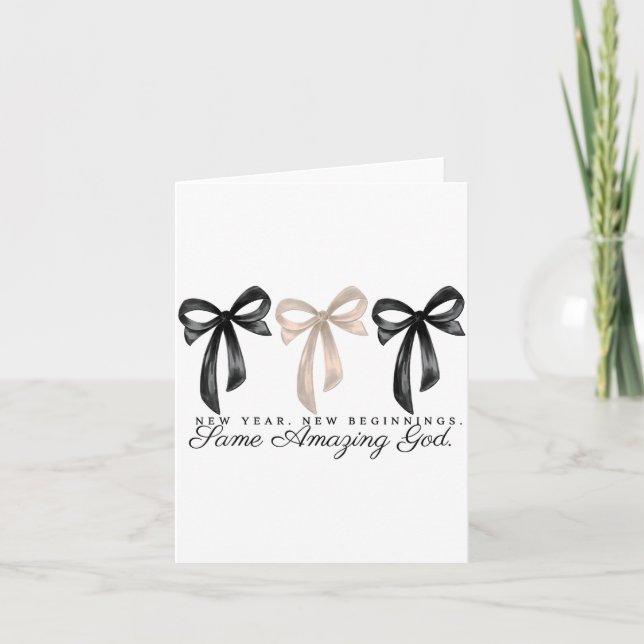 New Years Christian Coquette Faith New Beginnings  Karte (Vorderseite)