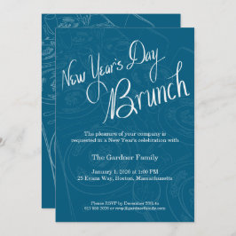 New Year's Day Brunch Tablescape Invitation Einladung
