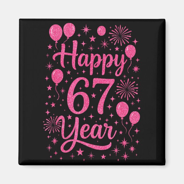 New Year's Eve 2026 Happy 67 Year Gen Z Funny Meme Magnet (Vorne)