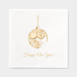 New Year's Eve Ball Servietten Mit Folie