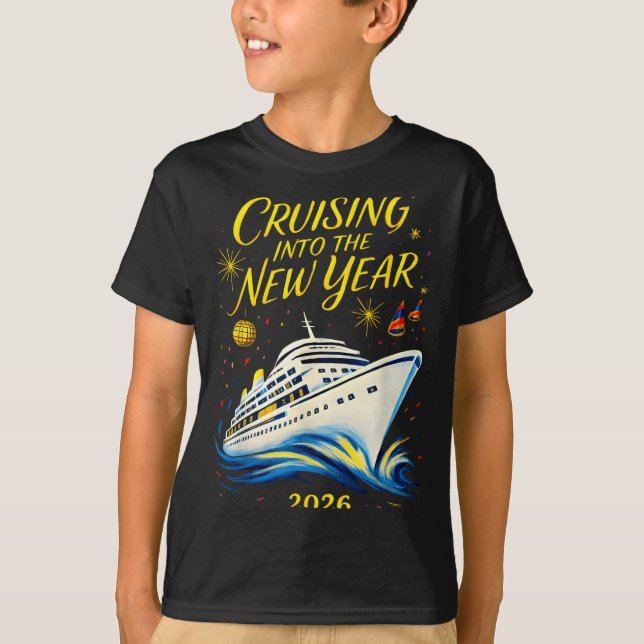New Year's Eve Cruise 2026 Cruising Into The New Y T-Shirt (Vorderseite)