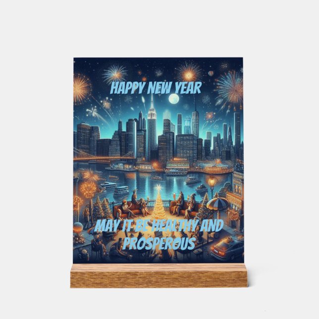 New Year's Eve in New York City Acrylschild (Vorderseite)