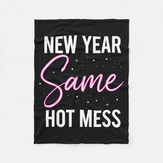 New Years Eve Outfits Women, Funny New Year Same M Fleecedecke (Vorderseite)