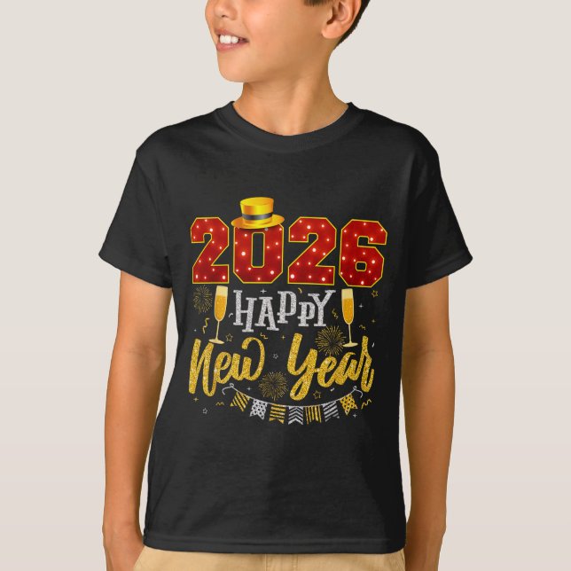 New Years Eve Party 2026 Fireworks Happy New Year  T-Shirt (Vorderseite)