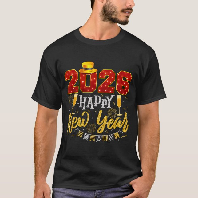 New Years Eve Party 2026 Fireworks Happy New Year  T-Shirt (Vorderseite)
