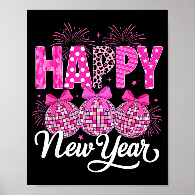 New Years Eve Party Countdown Happy New Year Firew Poster (Vorne)