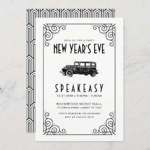 NEW YEAR'S EVE PARTY EINLADUNG 1920’s Speakeasy