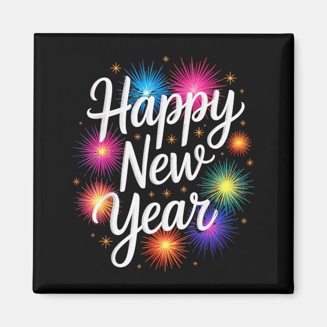 New Years Eve Party Matching Happy New Year  Magnet (Vorne)