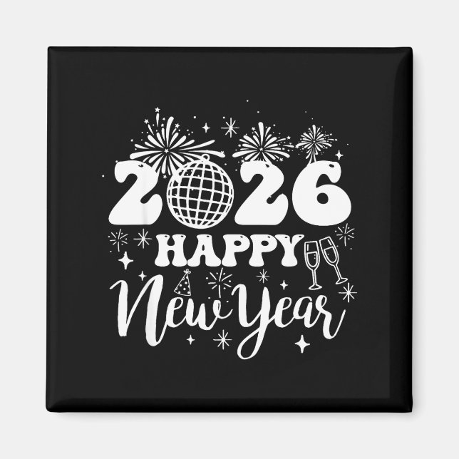 New Years Eve Party Supplies 2026 Happy New Year 2 Magnet (Vorne)