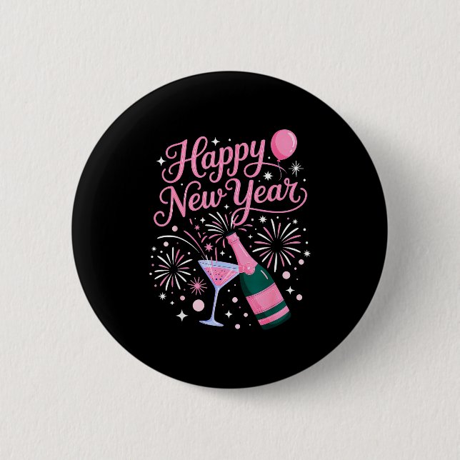 New Years Eve Party Supplies 2026 Happy New Year F Button (Vorderseite)