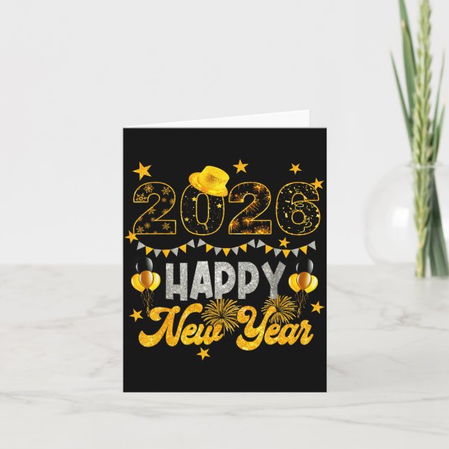 New Years Eve Party Supplies 2026 Happy New Year F Karte (Vorderseite)