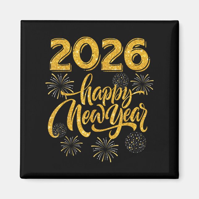 New Years Eve Party Supplies 2026 Happy New Year F Magnet (Vorne)
