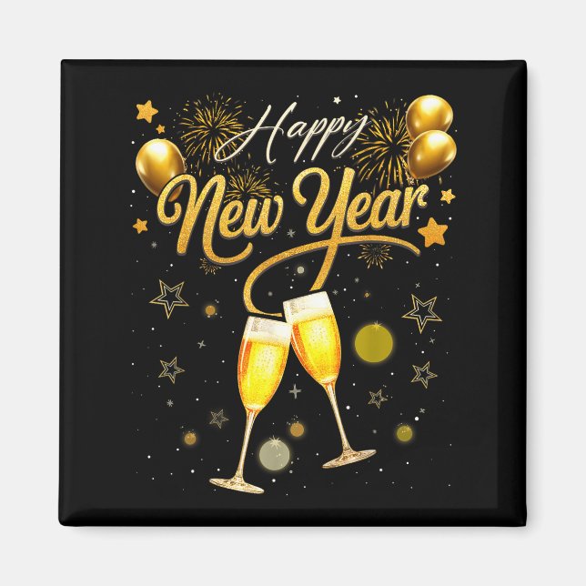 New Years Eve Party Supplies 2026 Happy New Year F Magnet (Vorne)