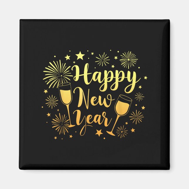 New Years Eve Party Supplies 2026 Happy New Year F Magnet (Vorne)