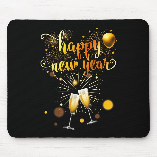 New Years Eve Party Supplies 2026 Happy New Year F Mousepad (Vorne)