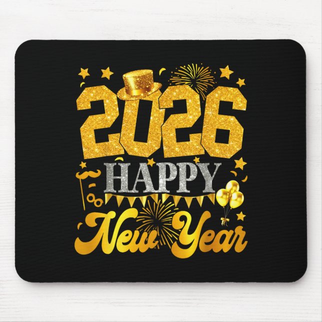 New Years Eve Party Supplies 2026 Happy New Year F Mousepad (Vorne)