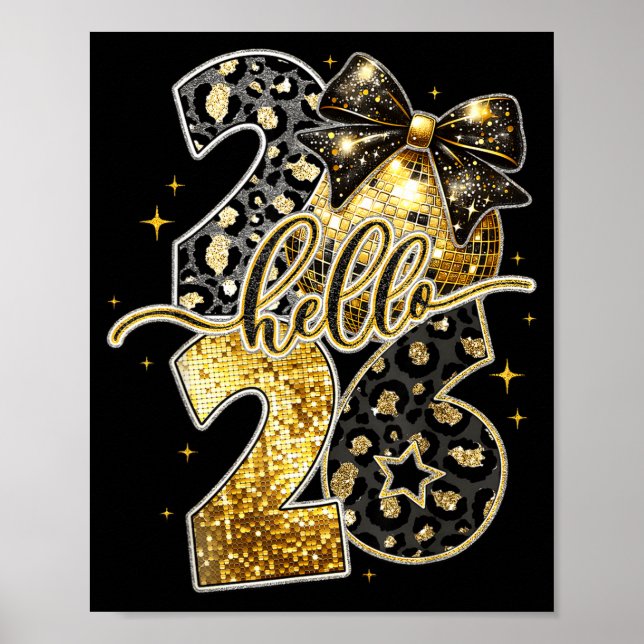 New Years Eve Party Supplies 2026 Happy New Year F Poster (Vorne)