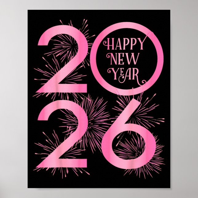 New Years Eve Party Supplies 2026 Happy New Year F Poster (Vorne)