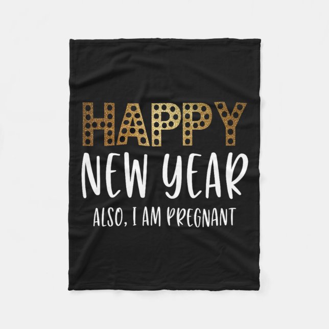 New Years Eve Pregnancy Announcement Also Im Pregn Fleecedecke (Vorderseite)