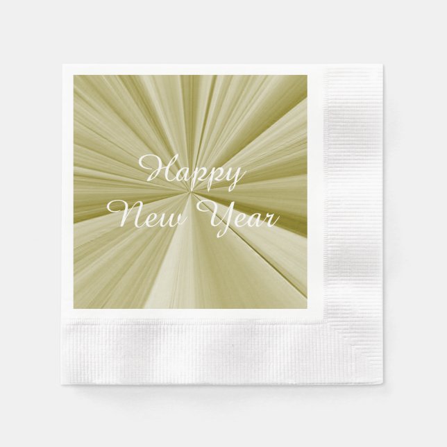 New Years Gold Paper Napkins von Janz Serviette (Vorderseite)