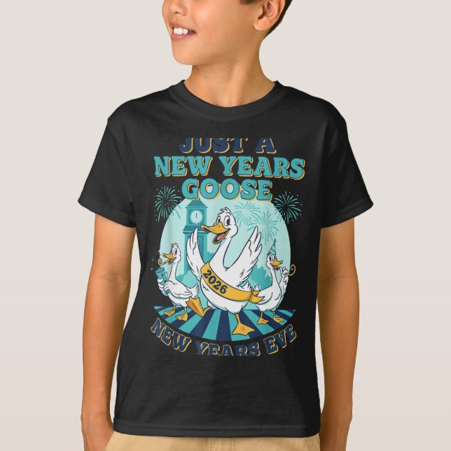 New Years Goose 2026 Celebration Fun  T-Shirt (Vorderseite)