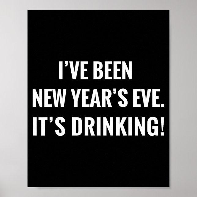 New Year's Party Gift Funny Drinking Tipsy Celebra Poster (Vorne)