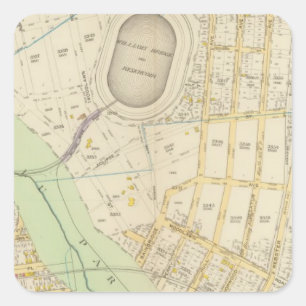 New York 17 Quadratischer Aufkleber