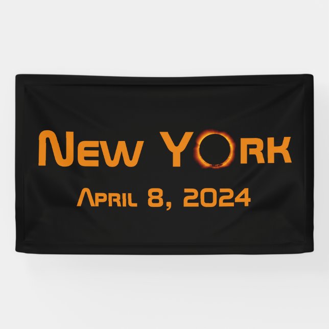 New York 2024 Total Solar Eclipse Banner (Horizontal)