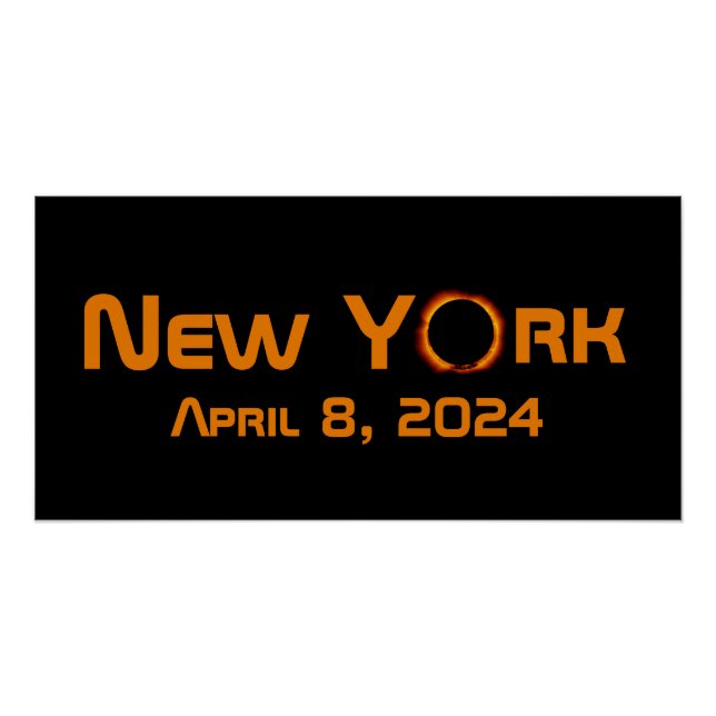 New York 2024 Total Solar Eclipse Poster (Vorderseite)