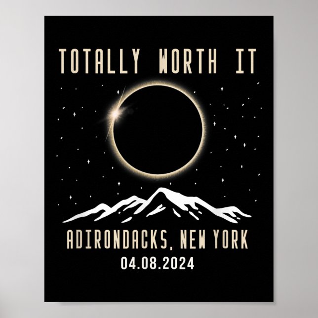 New York 2024 Total Solar Eclipse Poster (Vorne)