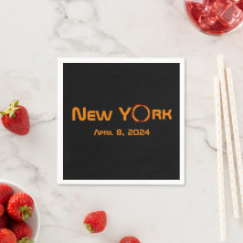 New York 2024 Total Solar Eclipse Serviette