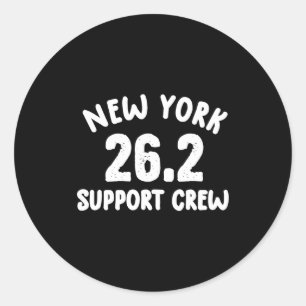 New York 26 2 Suprt Crew Marathon Laufbekleidung _ Runder Aufkleber