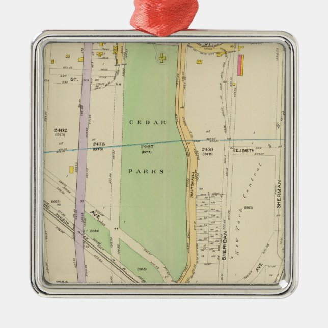 New York 37 Silbernes Ornament (Vorne)