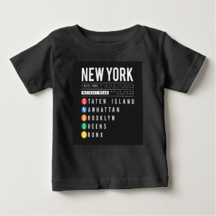 New York 5 Boroughs Baby T-shirt