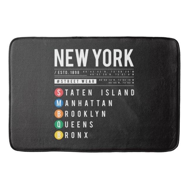 New York 5 Boroughs Badematte (Vorderseite)