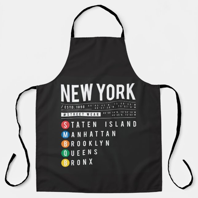 New York 5 Boroughs Schürze (Vorderseite)