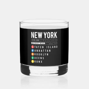 New York 5 Boroughs Whiskyglas